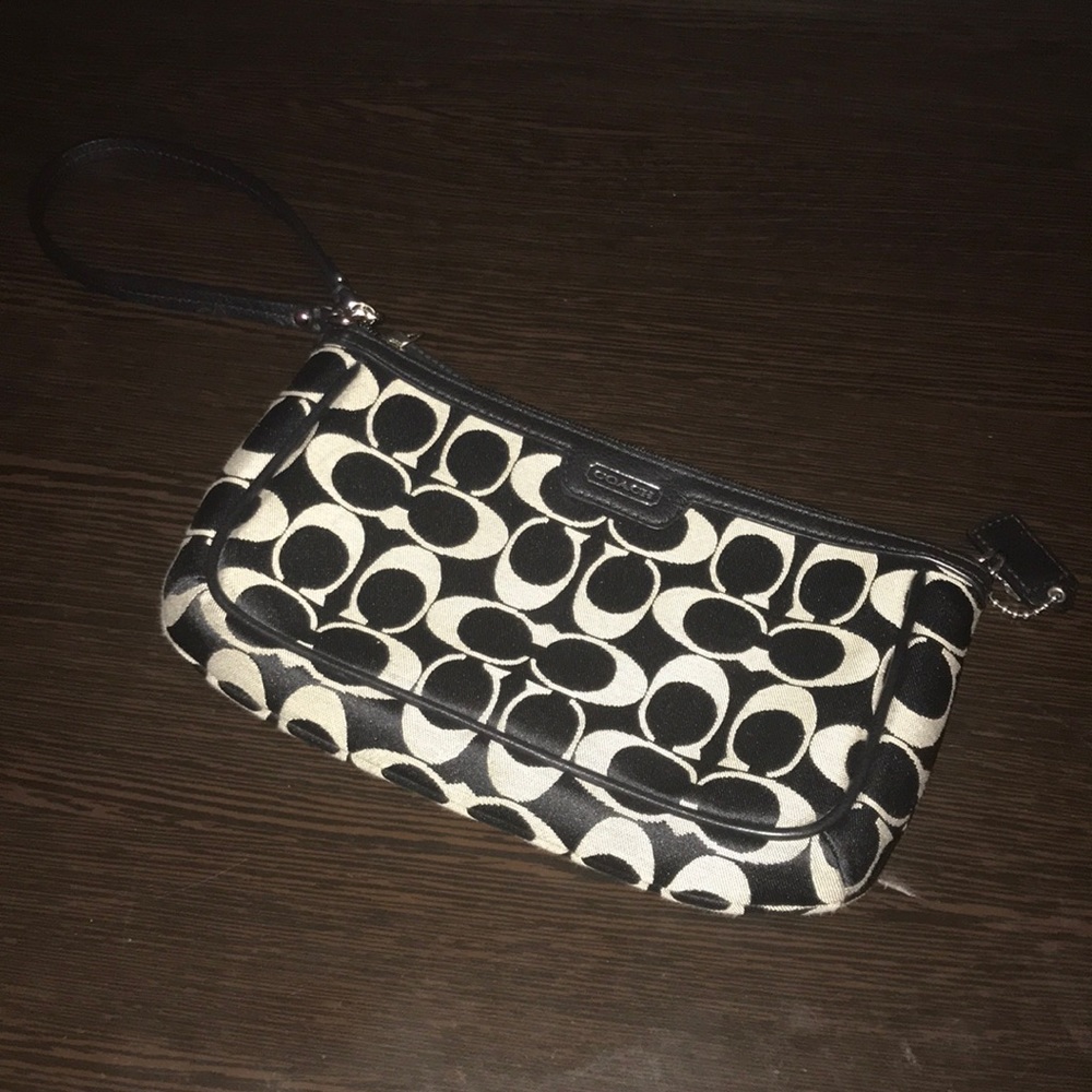 Coach monogram clutch